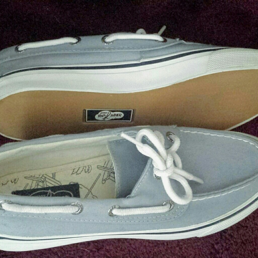 NWOT Vintage Sperry Light Blue Top Siders